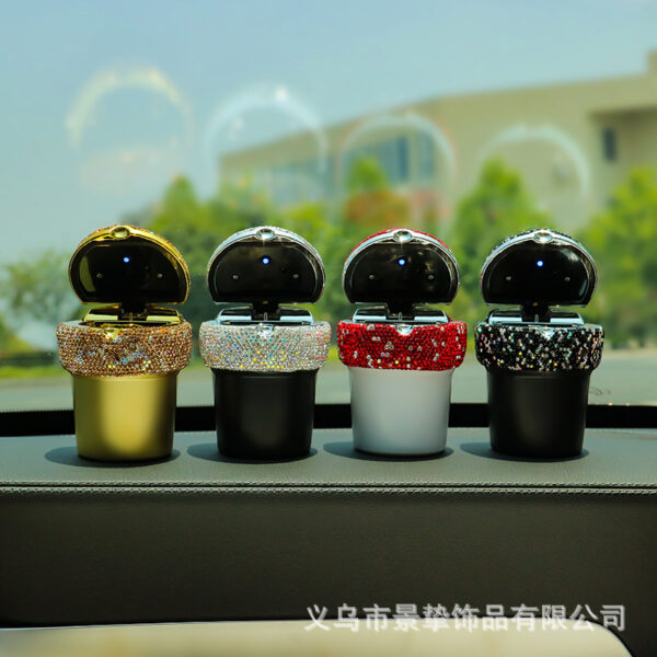 Wholesale Aluminum Diamond Fashion Car Ashtray