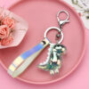 15561869680_707145485 Wholesale Acrylic Pendant Electroplated Dinosaur Keychain