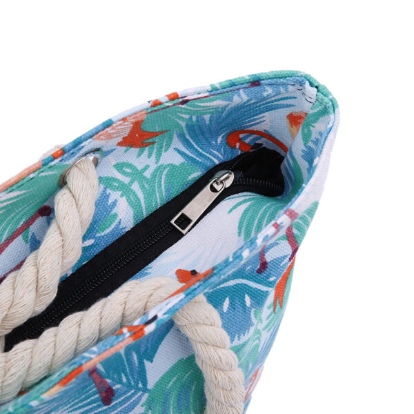 15566693849_1132416540 Wholesale Polyester Flamingo Canvas Beach Bag