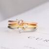 Wholesale Gold Plated Copper Simple Heart Shape Ring