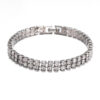 Wholesale Micro Studded Diamond Tennis Chain Double Row Bracelet