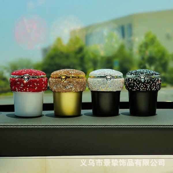 Wholesale Aluminum Diamond Fashion Car Ashtray