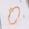 Wholesale Gold Plated Copper Simple Heart Shape Ring