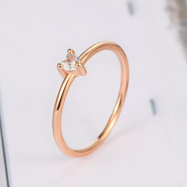 Wholesale Gold Plated Copper Simple Heart Shape Ring