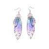 Wholesale Cicada Wing Gradient Color Earrings