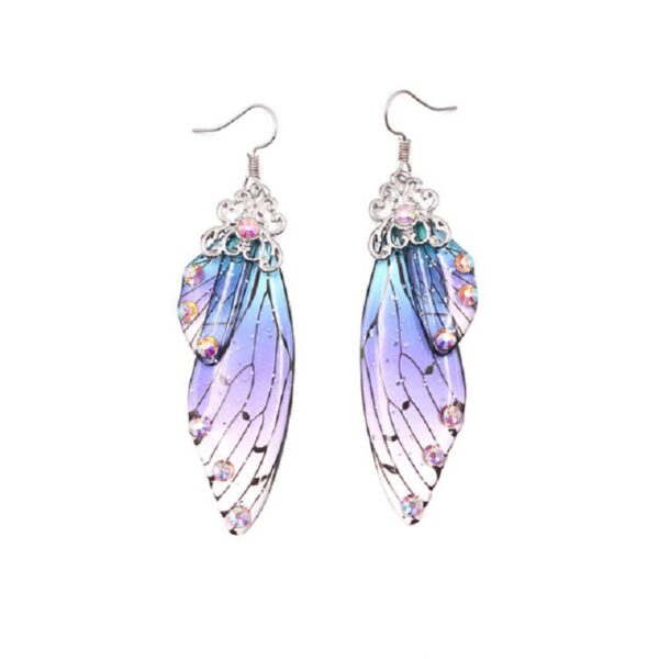 Wholesale Cicada Wing Gradient Color Earrings