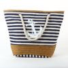 15674055085_1132416540 Wholesale One Shoulder Canvas Striped Tassel Beach Bag
