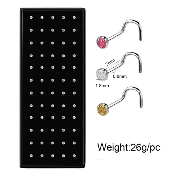 Wholesale 60pcs/box Stainless Steel Nose stud