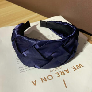 Satin cruciferous navy blue