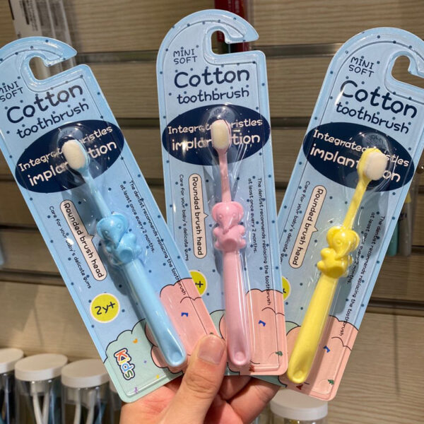 Wholesale Single Pack PP Cartoon Elephant Soft Hair Baby Toothbrush