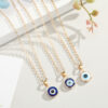 Wholesale Türkiye Blue Eye Pendant Alloy Neckplaces