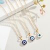 Wholesale Türkiye Blue Eye Pendant Alloy Neckplaces