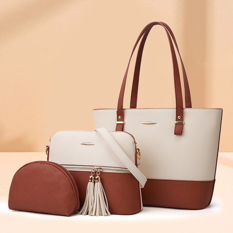 Wholesale Mother and Child PU Shoulder Bag Three-piece Set