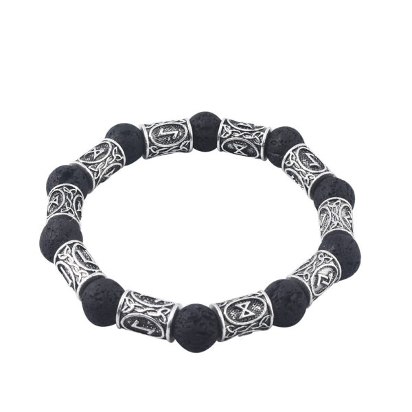Wholesale Viking Volcanic Stone Alloy Bracelet