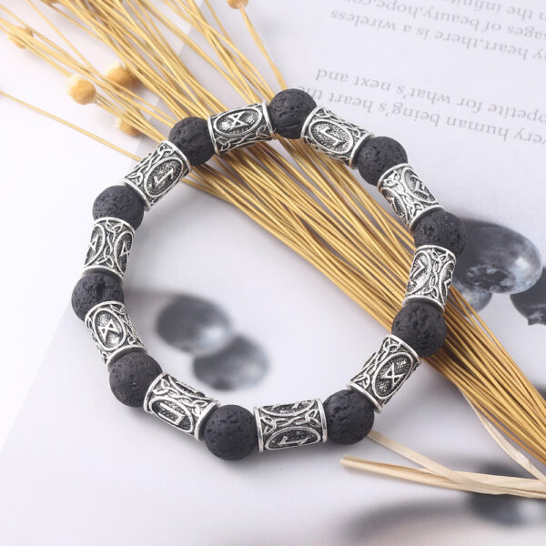 Wholesale Viking Volcanic Stone Alloy Bracelet
