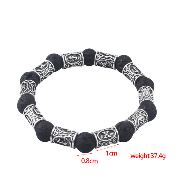 Wholesale Viking Volcanic Stone Alloy Bracelet