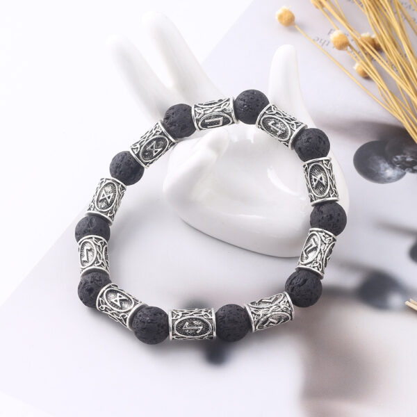 Wholesale Viking Volcanic Stone Alloy Bracelet