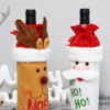 Wholesale Christmas Santa Claus Doll Wine Bottle  Non-woven Fabric Set  Decorations