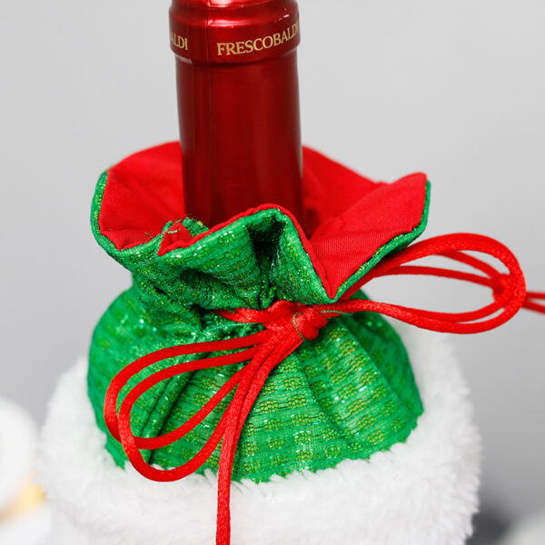 Wholesale Christmas Santa Claus Doll Wine Bottle  Non-woven Fabric Set  Decorations