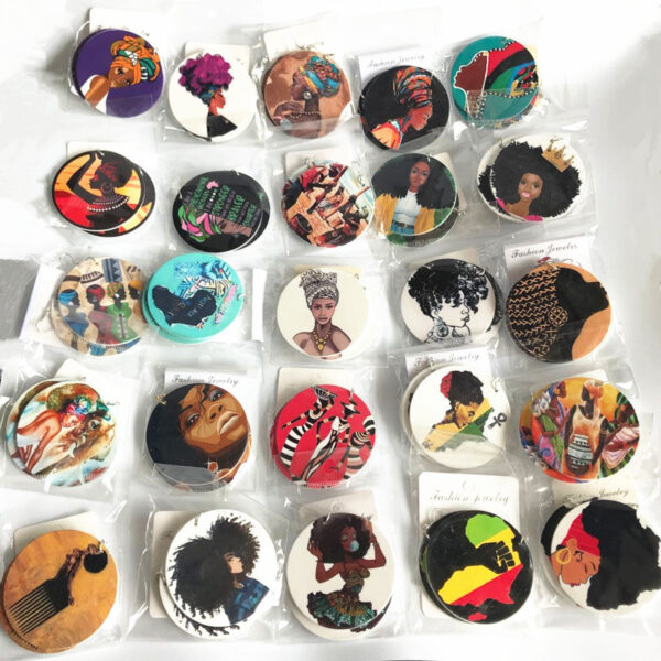 16013260003_1131470276 Wholesale African Figurines Wooden Earrings