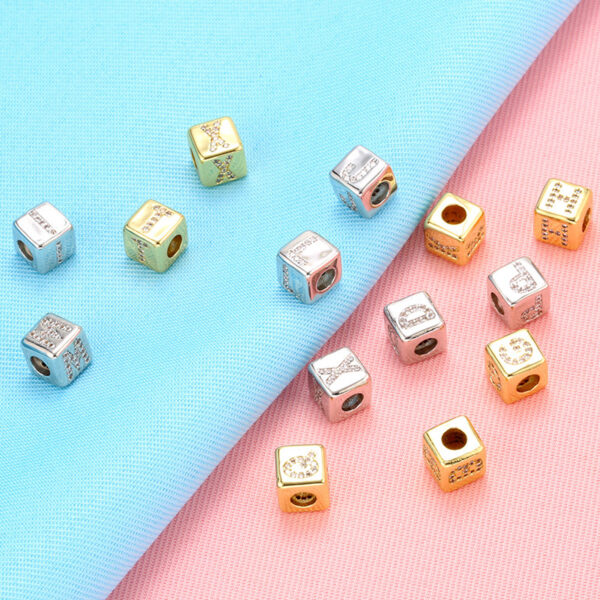 16015924432_1816952146 Wholesale Micro Inlaid Cube Alphabet Beading Rubik's Cube DIY Bracelet