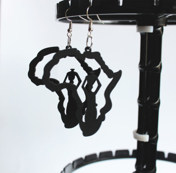 16043388878_1131470276 Wholesale African Map Wooden Earrings
