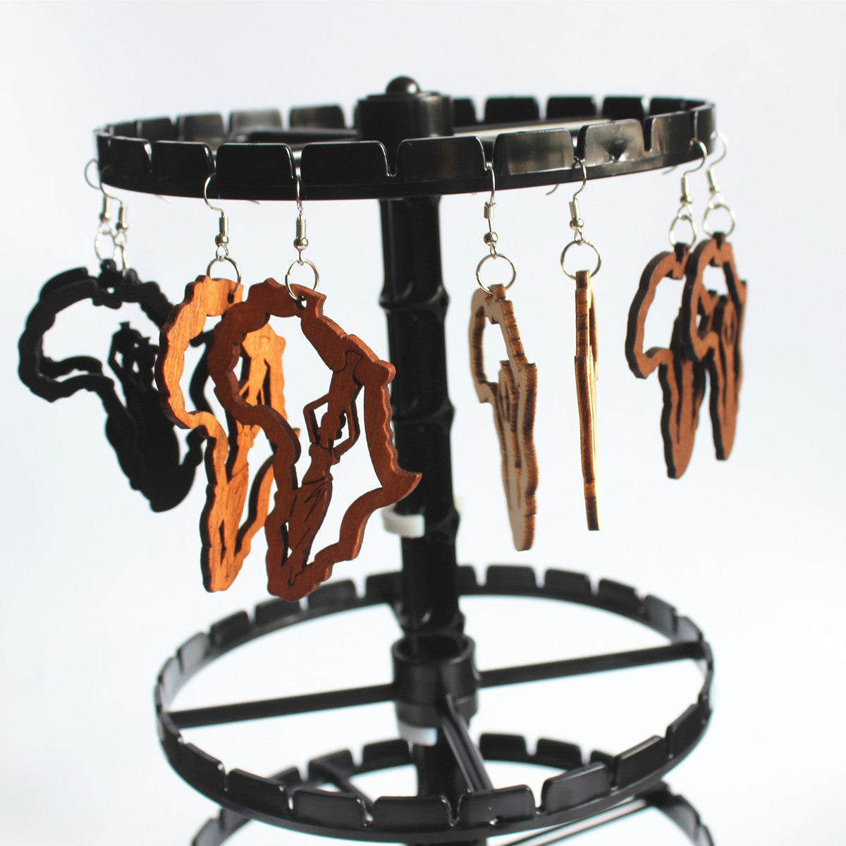 Wholesale African Map Wooden Earrings
