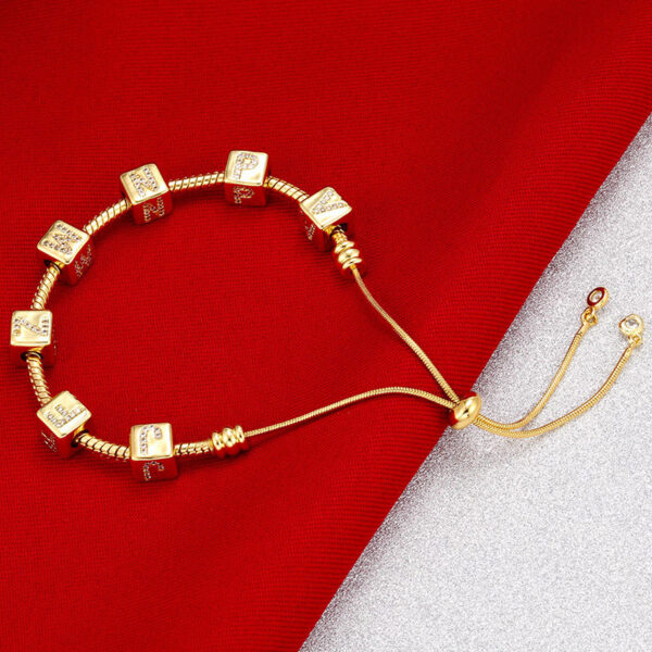 16079804501_1816952146 Wholesale Micro Inlaid Cube Alphabet Beading Rubik's Cube DIY Bracelet