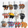 16090939385_1131470276 Wholesale African Map Wooden Earrings