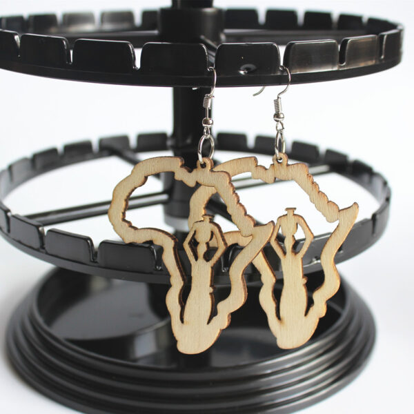 16093426168_1131470276 Wholesale African Map Wooden Earrings