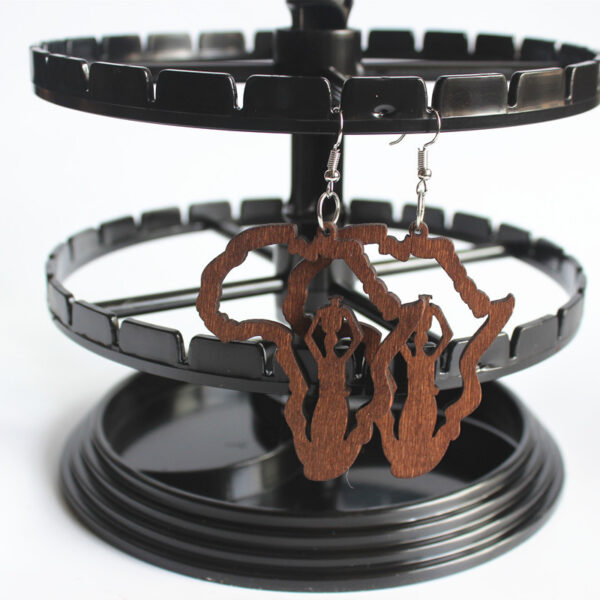 16157921859_1131470276 Wholesale African Map Wooden Earrings