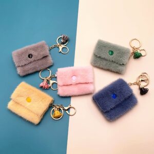 16177796322_867178376-1 Wholesale Mini Coin Purse Keychain Candy Color Cute Coin Key Bag Pendant Data Cable Storage Bag Keychain