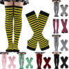 Wholesale Christmas Halloween High Striped Socks Gloves Set