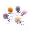 Wholesale Plush Candy Color Fur Ball Key Chain