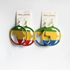 16202360038_1131470276 Wholesale African Map Wooden Earrings