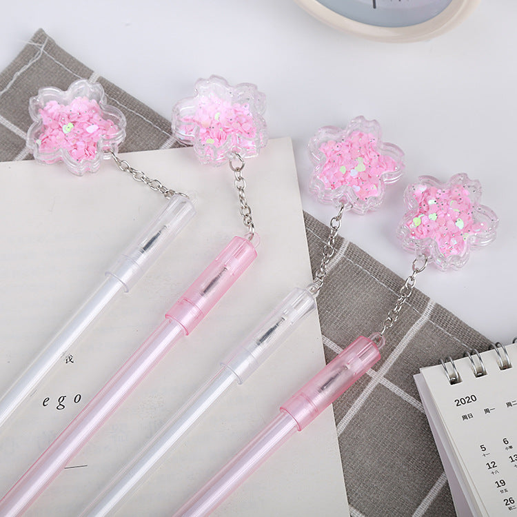 Wholesale Plastic Cherry Blossom Pendant Ballint Pen