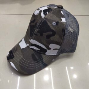 Camouflage net cap gray-black children's / Adjustable