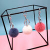 Wholesale Plush Candy Color Fur Ball Key Chain