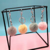 Wholesale Plush Candy Color Fur Ball Key Chain