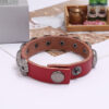 Wholesale personalized skull cowhide bracelet hiphop men's ghost head Halloween bracelet