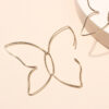 Wholesale Butterfly Line Hollow Metal Earrings