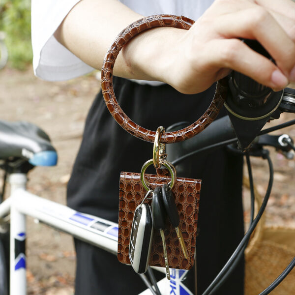 16317592495_123190207 Wholesale Keychain PU Card Holder Wrist Keychain