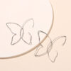 Wholesale Butterfly Line Hollow Metal Earrings