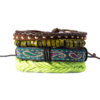 16364508606_1439123456-1 Wholesale Nepalese Handmade Wooden Beads Leather Multi-layer Woven Bracelet Set