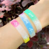 Wholesale Love Peach Heart Silicone Luminous Sports Running Bracelet