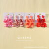 16394220614_1300811574 Wholesale rose petal long tassel candy color earrings