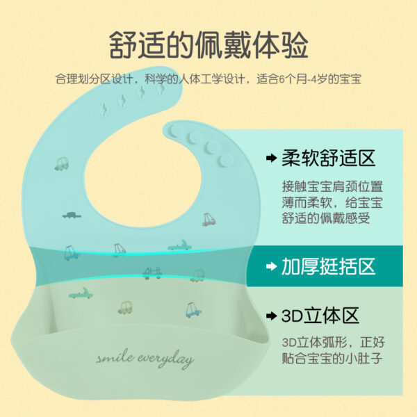 Wholesale Waterproof Kids Silicone Bib OLY-BiB-HMi001