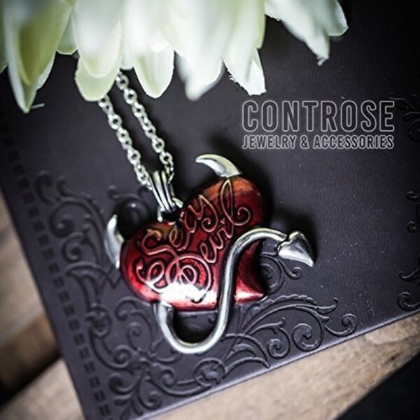 Wholesale Devil Heart Gothic Alloy Pendant