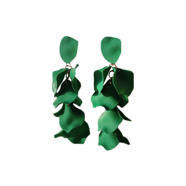 16513019148_1300811574 Wholesale rose petal long tassel candy color earrings