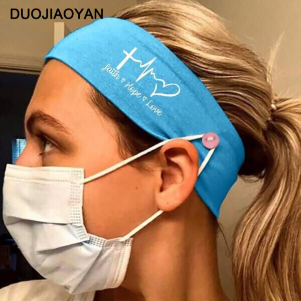 Wholesale Milk Silk Nurse Stretch Button Cloth Headband